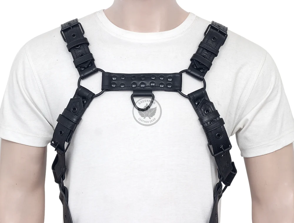 Jockstrap with Harness, Gay Jockstrap Harness, Leather Harness With Jockstrap, BDSM Harness for Men, Genuine Leather Cock Ring Harness For Men, Gay Leather Chest Harness, leather harness, men wearing harness on chest, leather harness for men, leather bondage harness