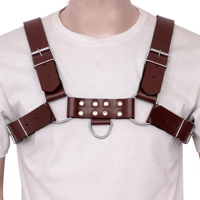 Leather Bondage Harness for Men