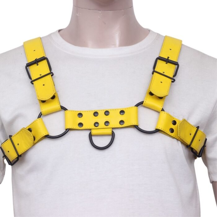 Genuine Leather H-Harness with Adjustable Straps