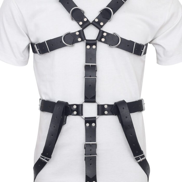Leather Cock Ring Harness