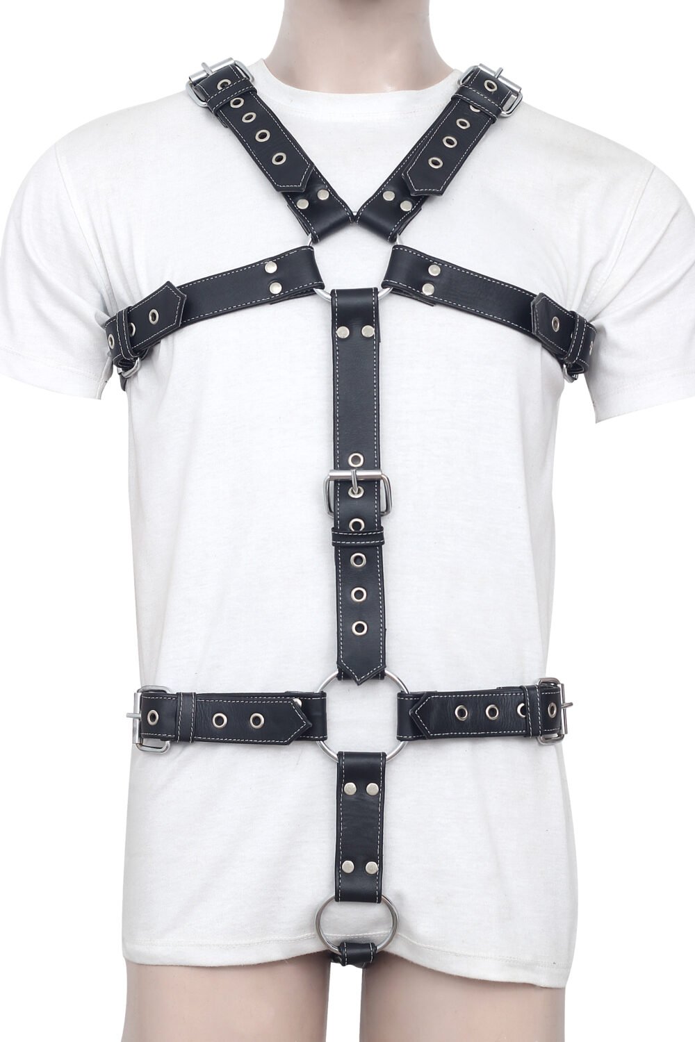 Premium Leather BDSM Men Harness with Adjustable Straps