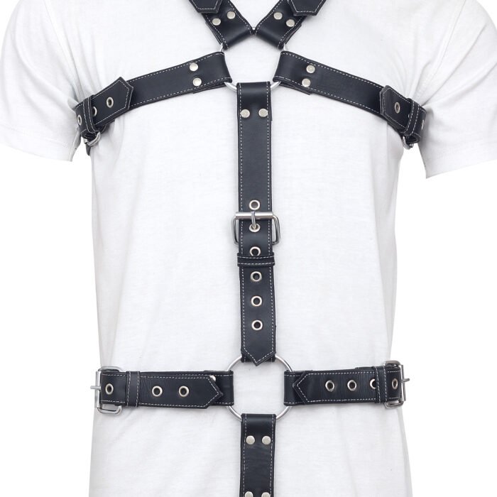 Premium Leather BDSM Men Harness with Adjustable Straps