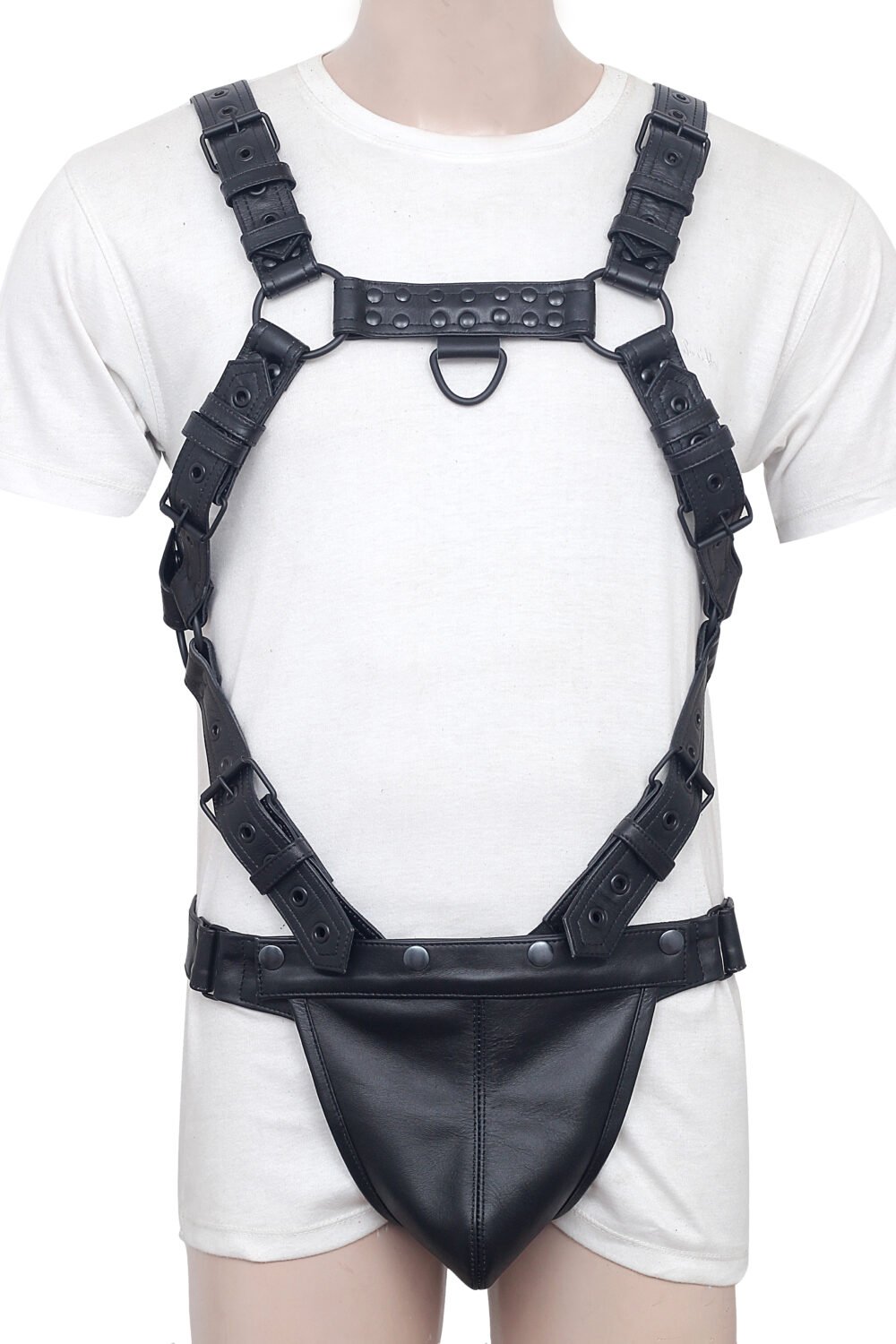 Mens Leather Harness with Jockstrap