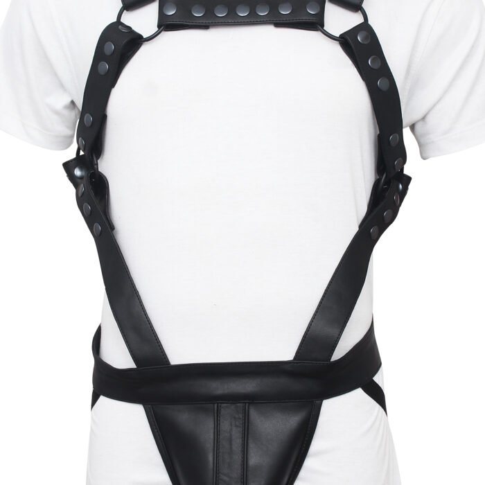 Leather Crossbow Body Harness with Jockstrap