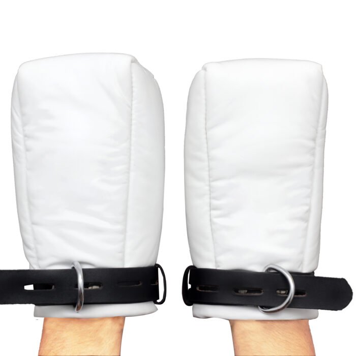 Soft Leather Fist Restraints | Lockable Bondage Mittens