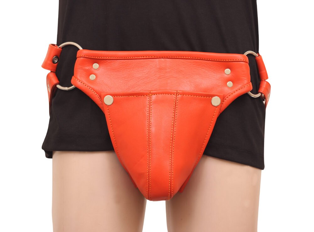 Leather Jockstrap with Removeable Cod-Piece