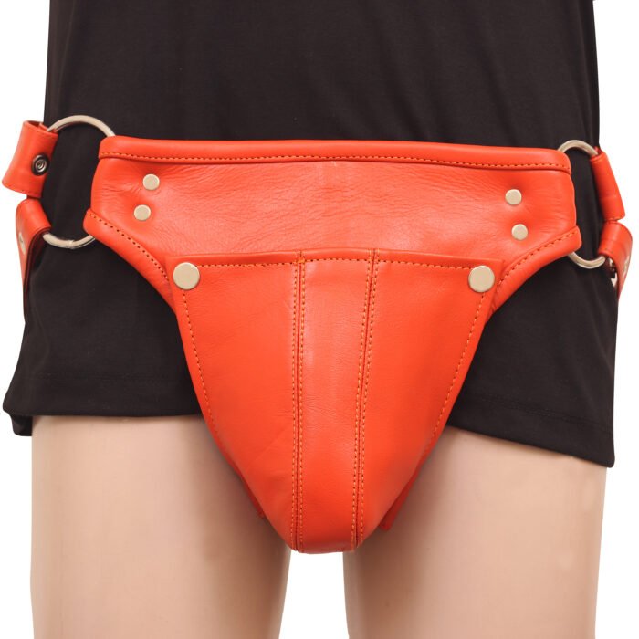 Leather Jockstrap with Removeable Cod-Piece