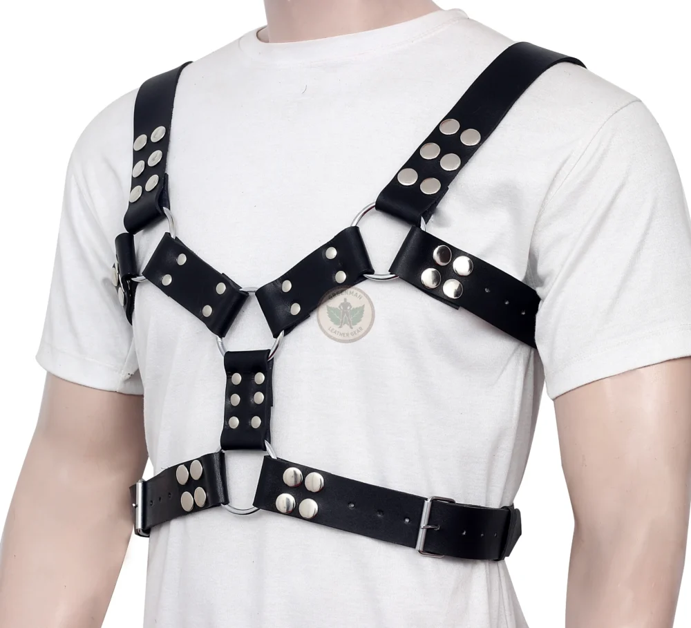 Chest Harness for Men, Leather Harness, unnisex harness, leather bondage harness, adjustable harness