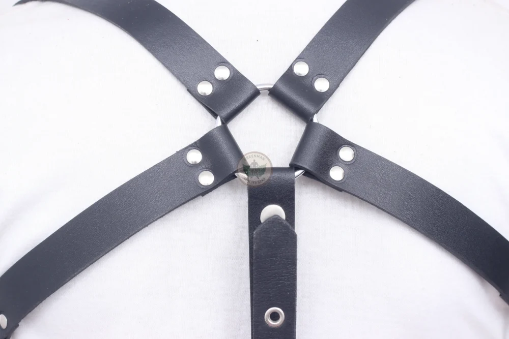 Gay Leather Chest Harness, Leather chest harness, leather harness, men wearing harness on chest, leather harness for men, leather bondage harness