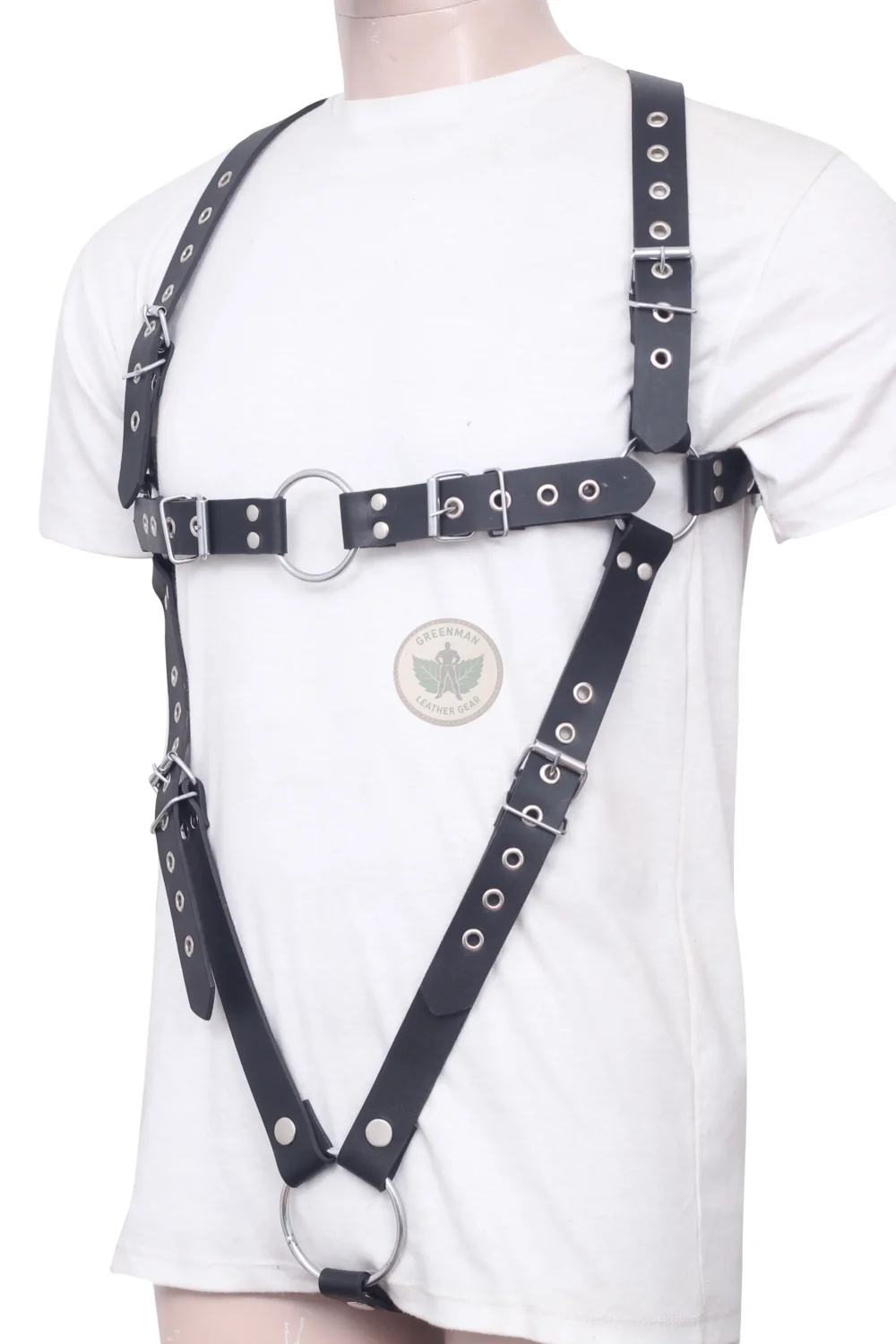 Gay Leather Chest Harness, Leather chest harness, leather harness, men wearing harness on chest, leather harness for men, leather bondage harness