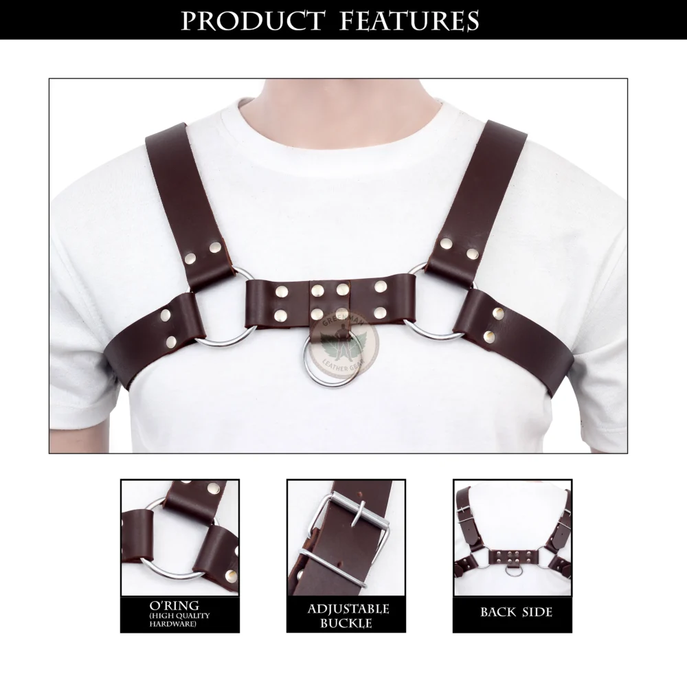 Leather Bondage Harness for Men, Leather Harness, Bondage Harness, BDSM Harness for men, Men Harness, Bulldog Harness, Gay Leather Harness