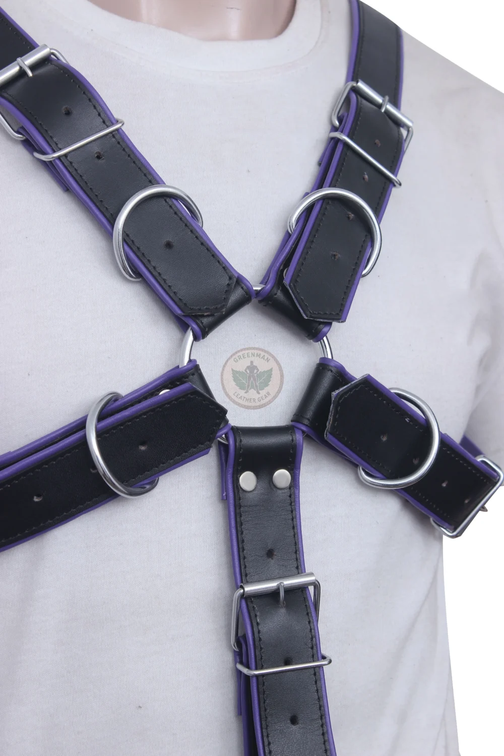 Gay Leather Chest Harness, Leather chest harness, leather harness, men wearing harness on chest, leather harness for men, leather bondage harness
