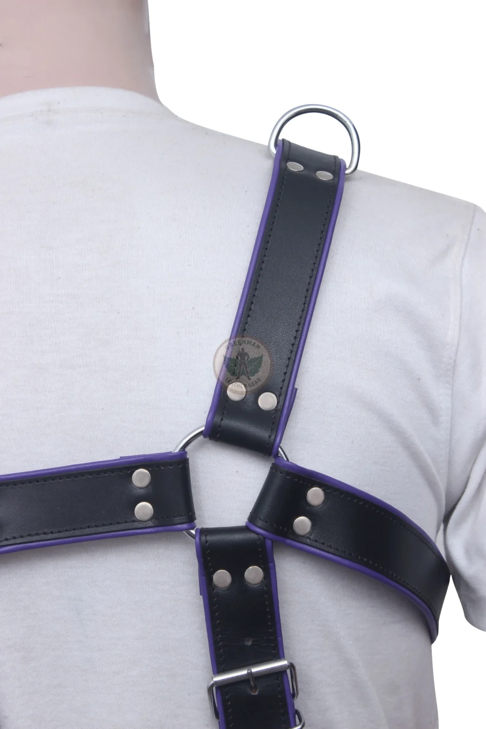 Gay Leather Chest Harness, Leather chest harness, leather harness, men wearing harness on chest, leather harness for men, leather bondage harness