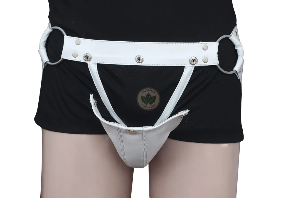 Leather Jockstrap, Removable Cod-Piece jockstrap, jockstrap for bondage