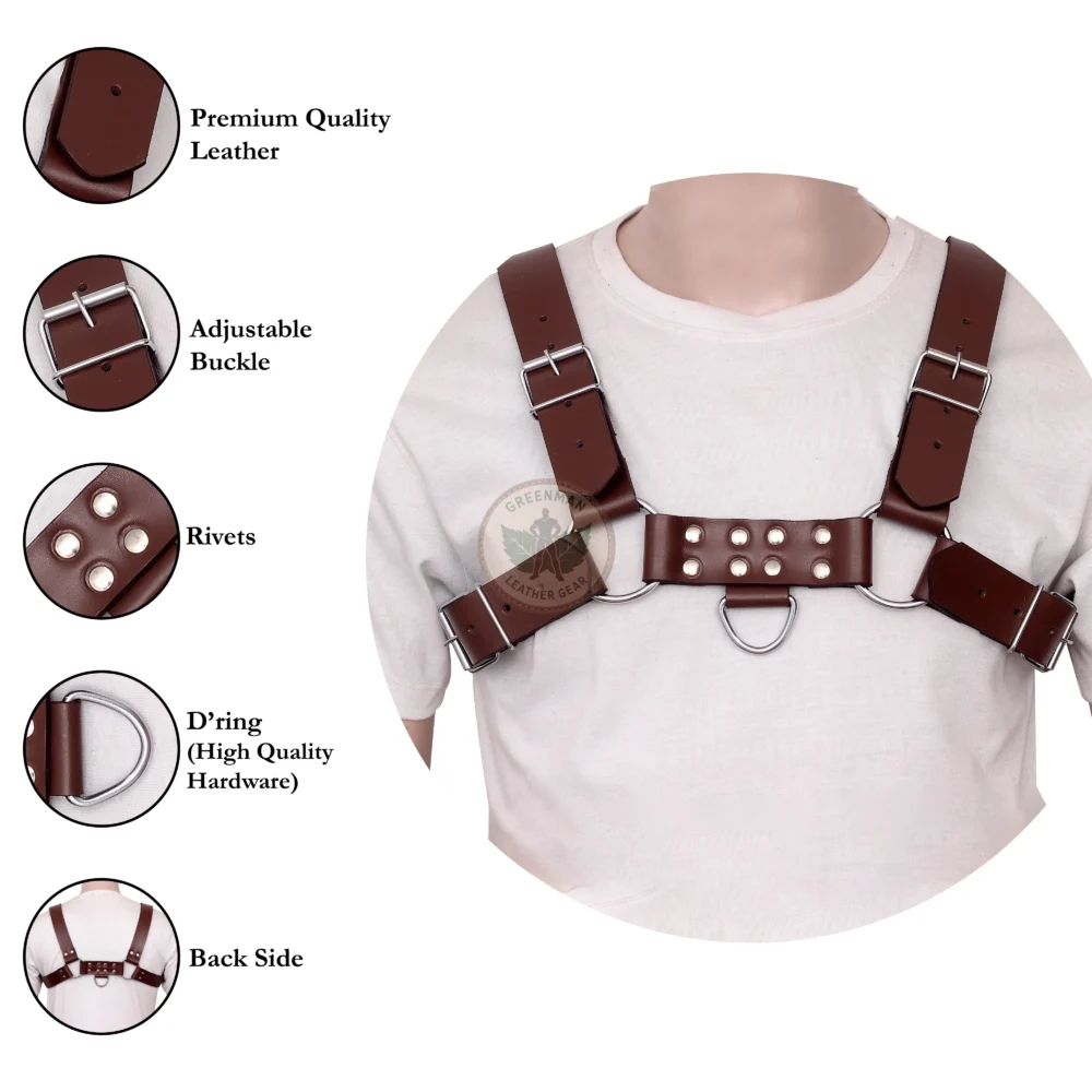 Leather Bondage Harness for Men, Leather Harness, Bondage Harness, BDSM Harness for men, Men Harness