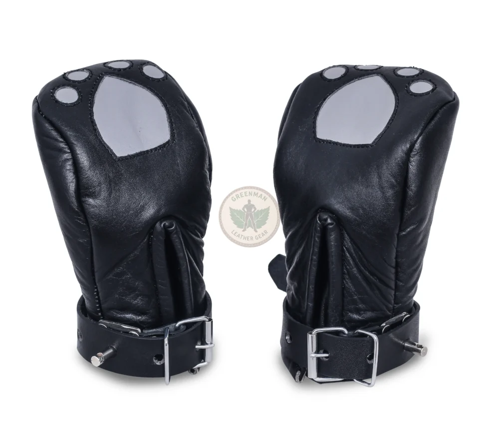 Leather Bondage Mittens - Image 5