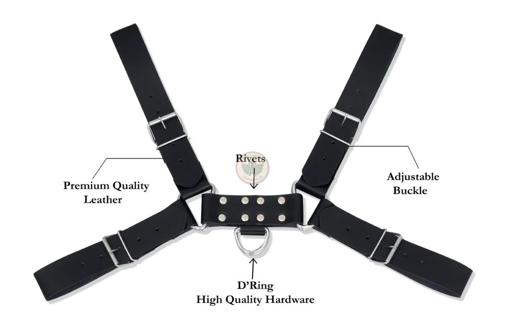 Chest Harness for Men, Leather Harness, BDSM harness, leather bondage harness, O ring harness