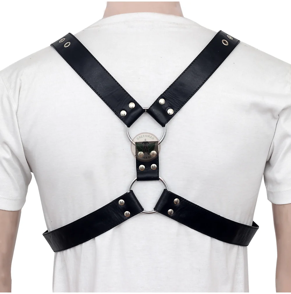 Chest Harness for Men, Leather Harness, BDSM harness, leather bondage harness, O ring harness