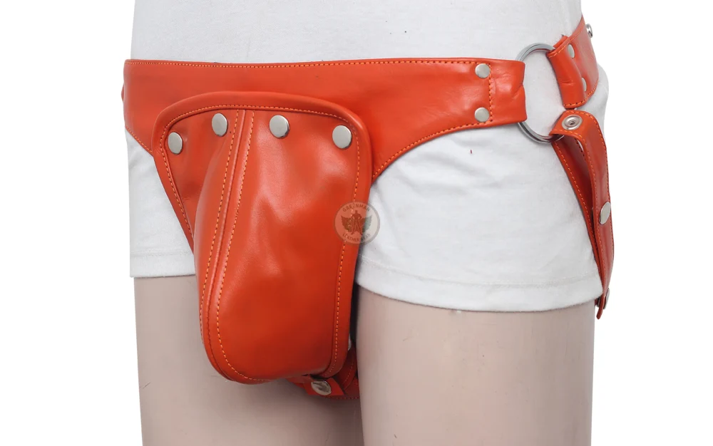 Leather Jockstrap with Silver Snaps and O-rings, Leather Jockstrap, Leather Jockstrap for men