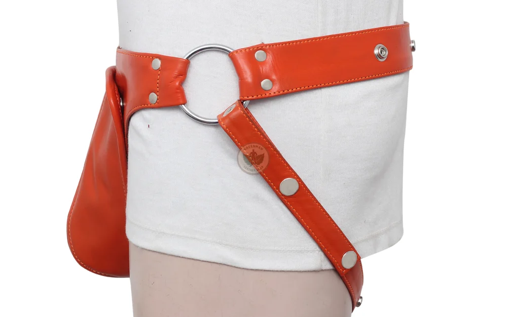 Leather Jockstrap with Silver Snaps and O-rings, Leather Jockstrap, Leather Jockstrap for men