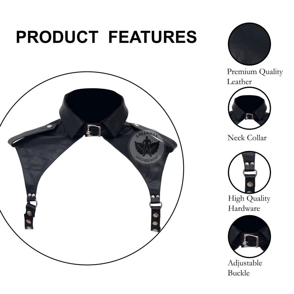 Shirt Collar Style Leather Bondage Harness, Gay Leather Chest Harness, leather harness, men wearing harness on chest, leather harness for men, leather bondage harness