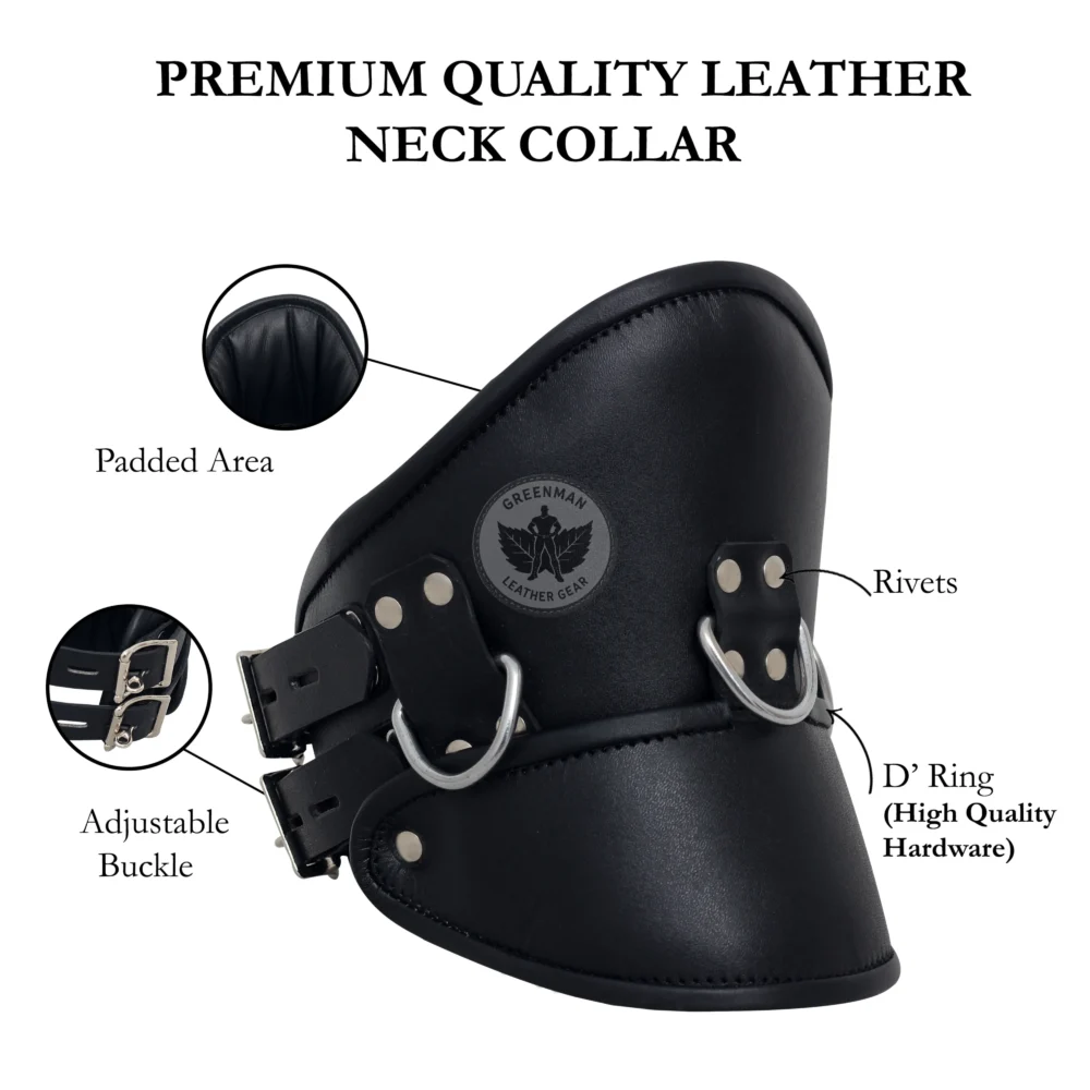 Soft Leather Posture Collar, Leather Posture Collar for Bondage, Leather BDSM collar, Leather Bondage Collar, Leather Posture Collar