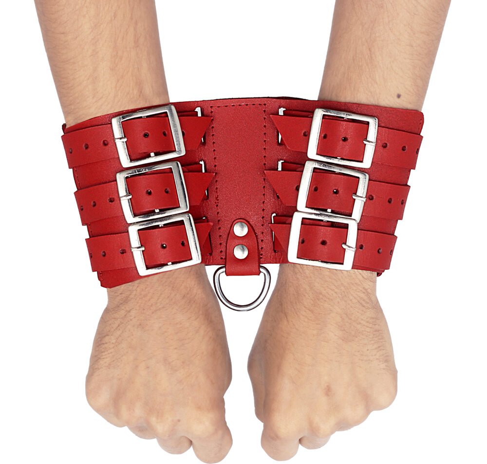 Kinky Leather Handcuffs