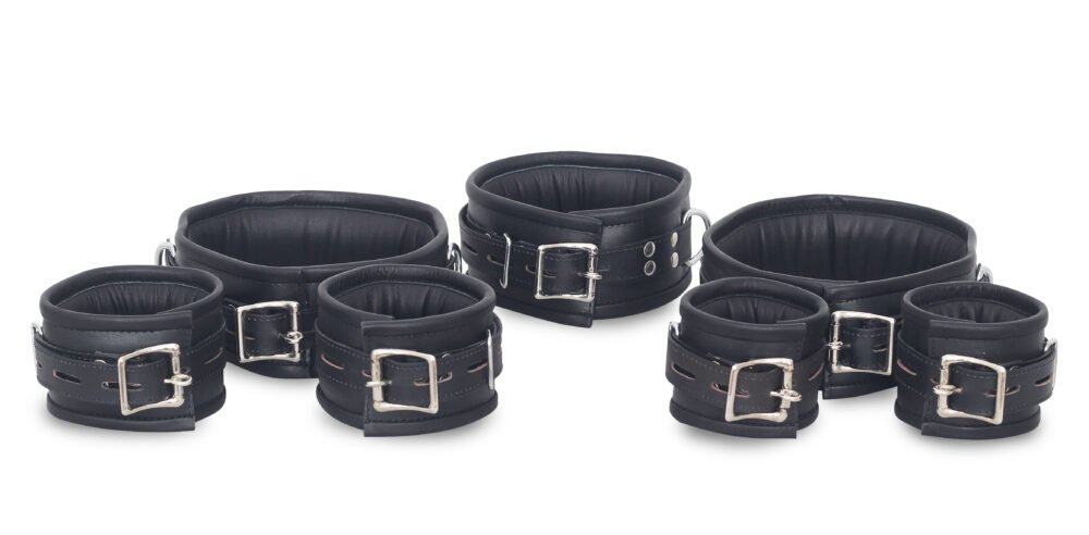 7 Pcs Set Unisex Leather Handcuffs