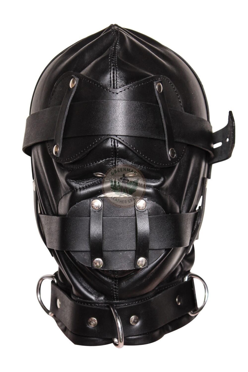 Leather Restraint Muzzle, Leather Muzzle Gag, Leather BDSM Gag