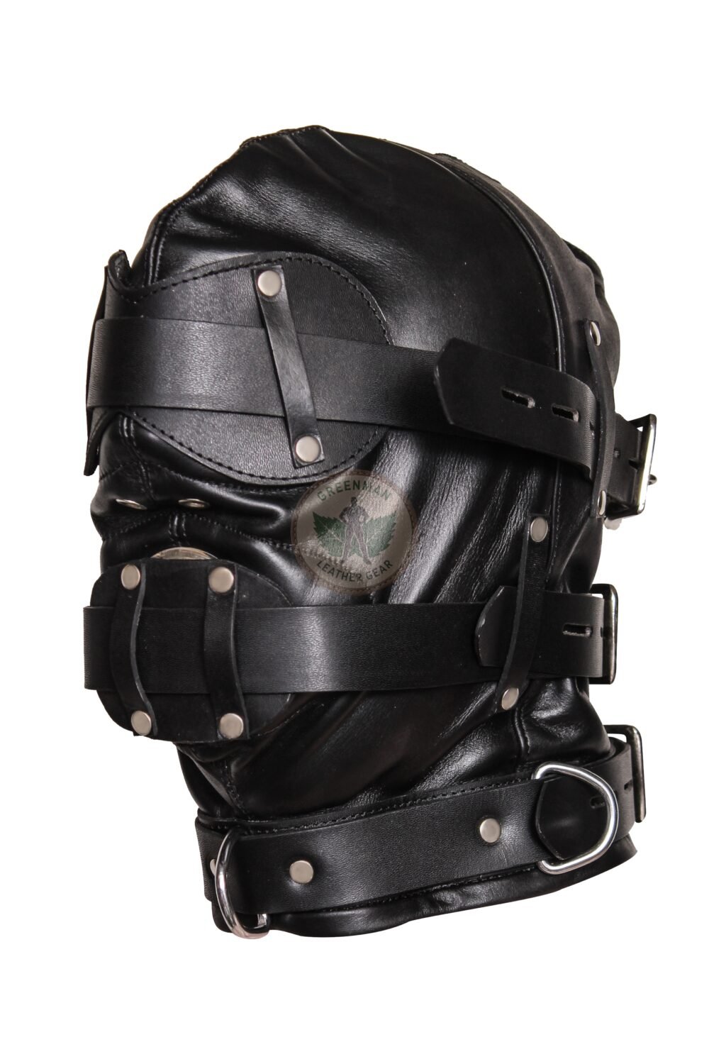 Leather Restraint Muzzle, Leather Muzzle Gag, Leather BDSM Gag