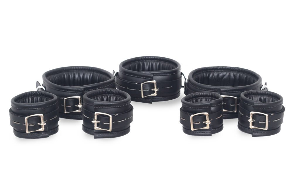 7 Pcs Set Premium Leather Handcuffs