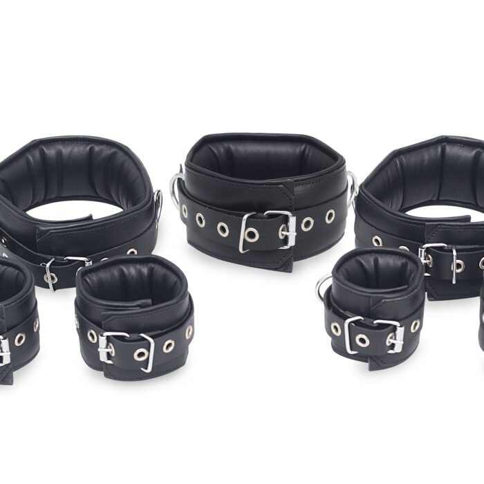 7 Pcs Set Handmade Leather Handcuffs