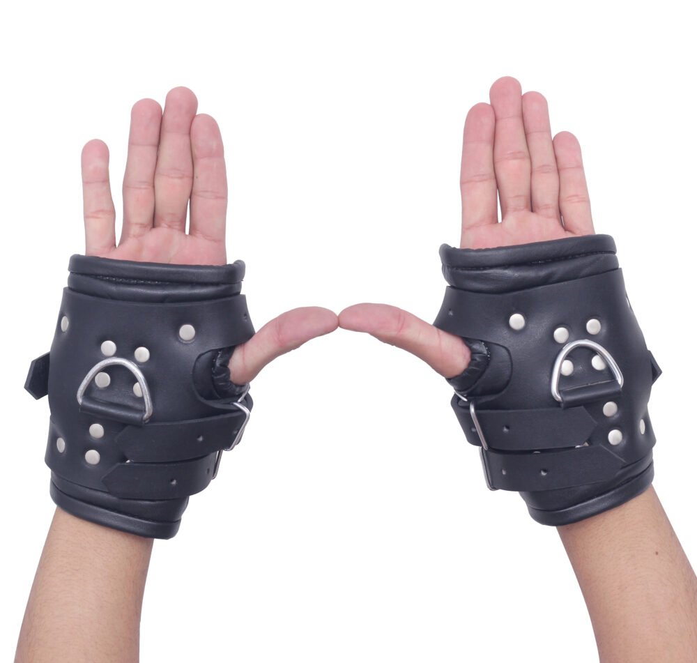Leather Suspension Cuffs with Buckle Straps