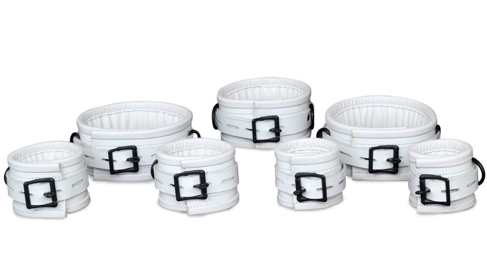 7 Pcs Set Handmade Leather Bondage Handcuffs