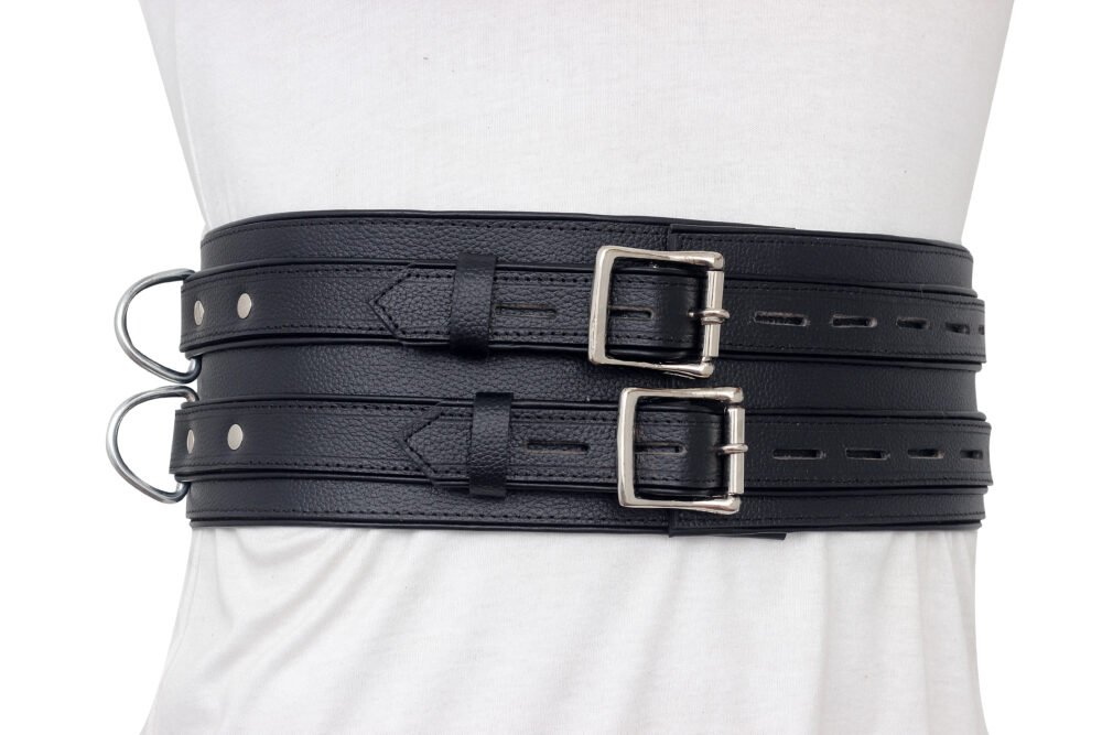 Leather Waist Belt Restraint Style | Fantasy D-Rings Belts