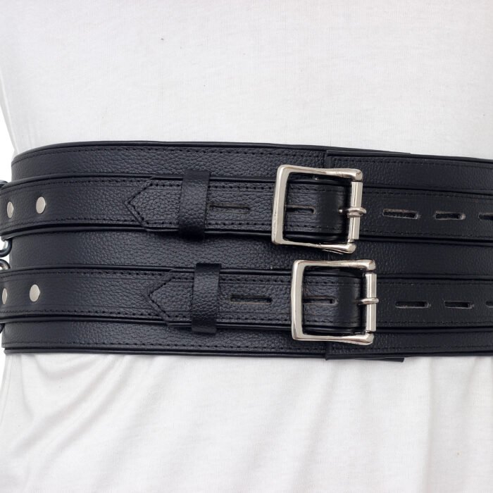 Leather Waist Belt Restraint Style | Fantasy D-Rings Belts
