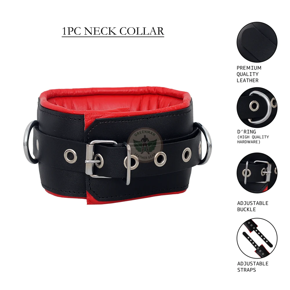 Genuine Leather Handcuffs Set, Leather Handcuffs, Leather ankle cuffs, leather BDSM handcuffs, 7-pcs handcuffs set