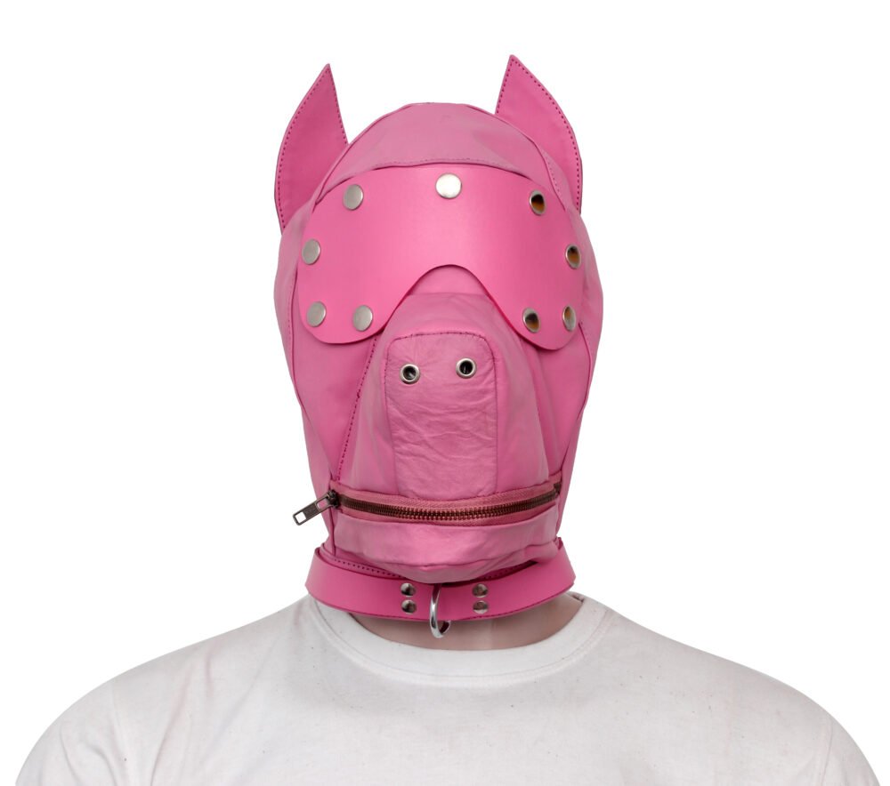 Leather Full Face Puppy Hood | Leather Mask BDSM