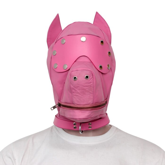 Leather Full Face Puppy Hood | Leather Mask BDSM
