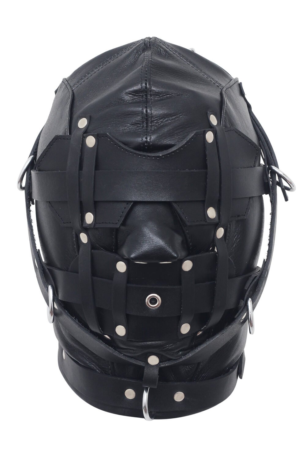 Full Face Leather Bondage Hood