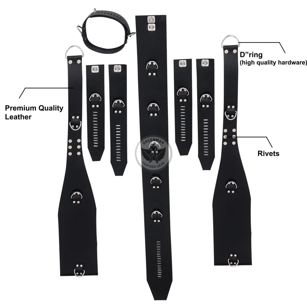 8 Pcs Leather Sex Sling, Leather sling, Leather sex sling, leather bondage sling, leather BDSM sling