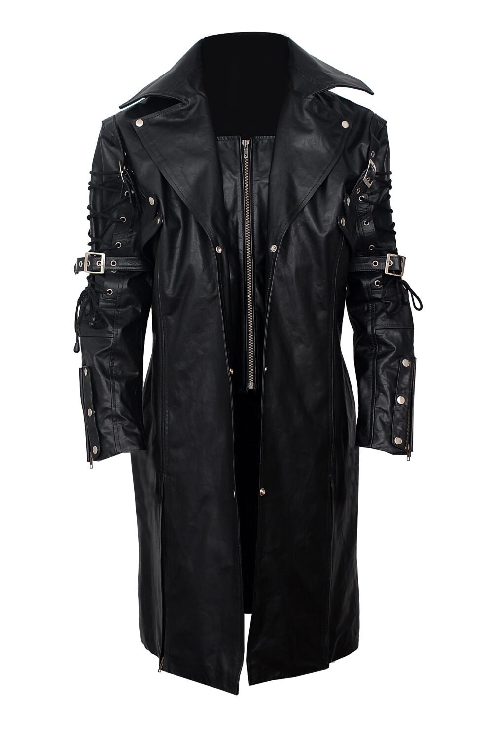Handmade Steampunk Leather Coat For Mens