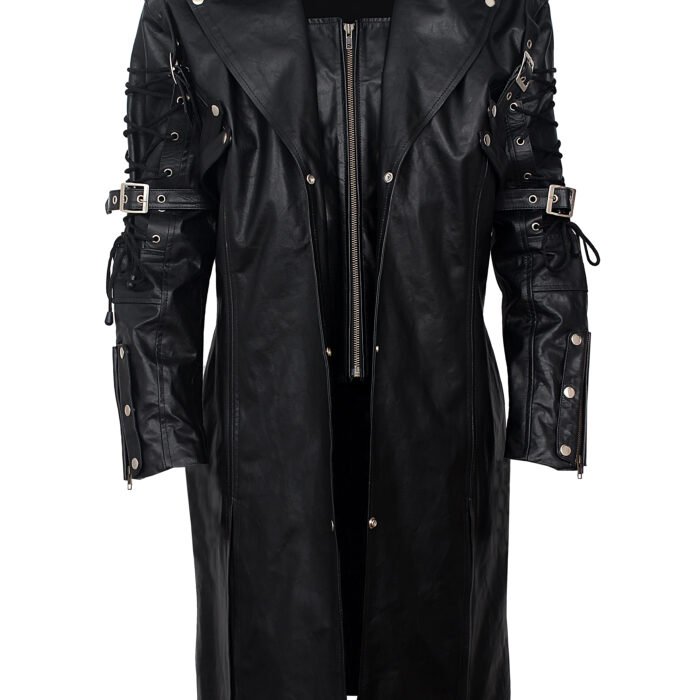 Handmade Steampunk Leather Coat For Mens