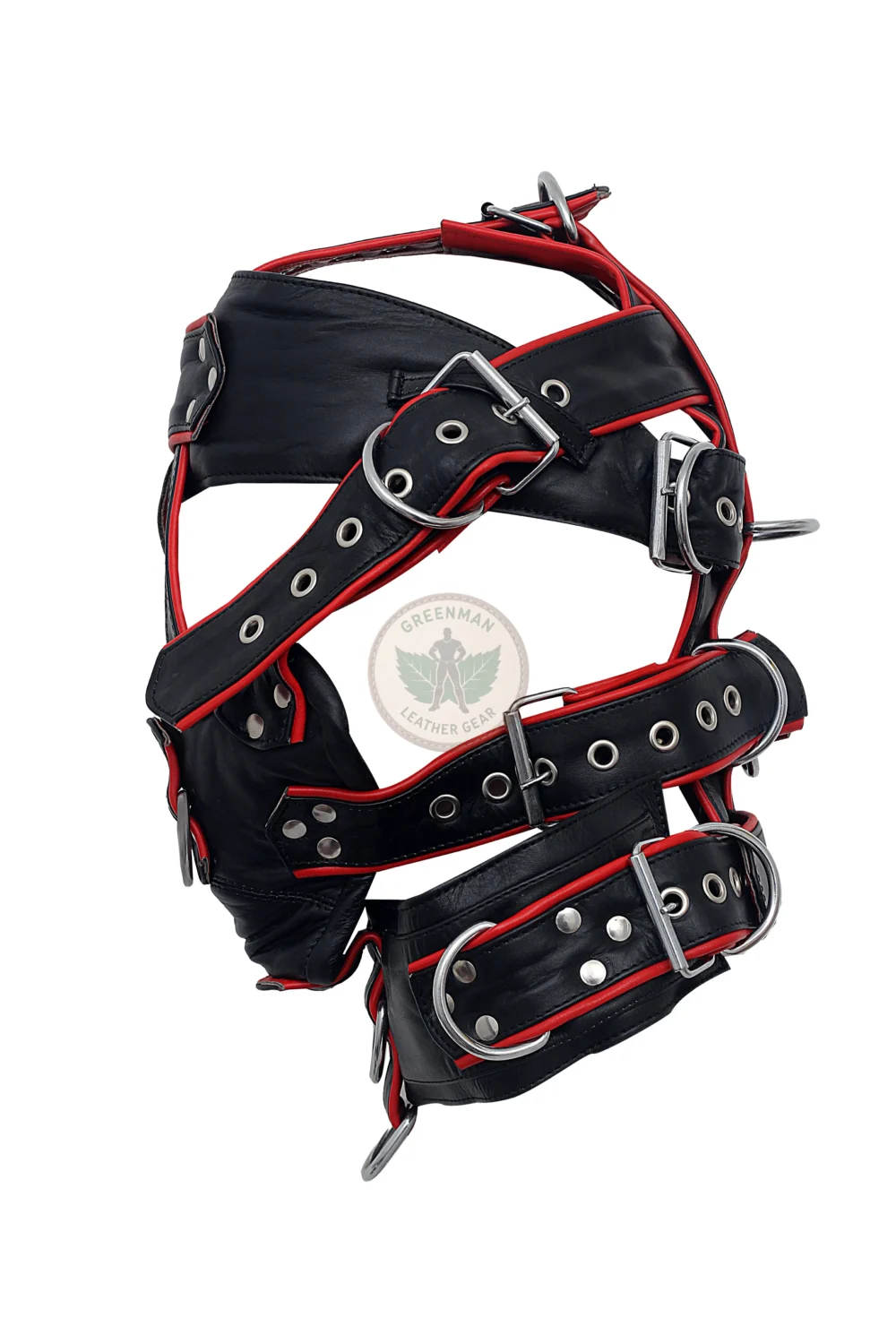 Leather Restraint Muzzle, Leather Muzzle Gag, Leather BDSM Gag