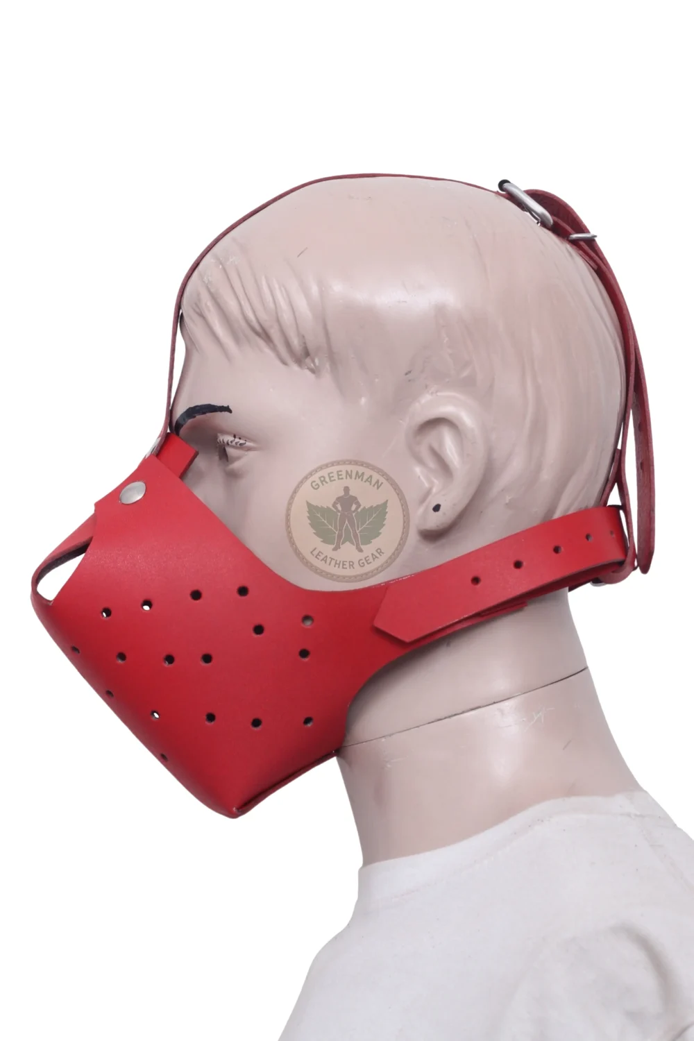 Leather Restraint Muzzle, Leather Muzzle Gag, Leather BDSM Gag