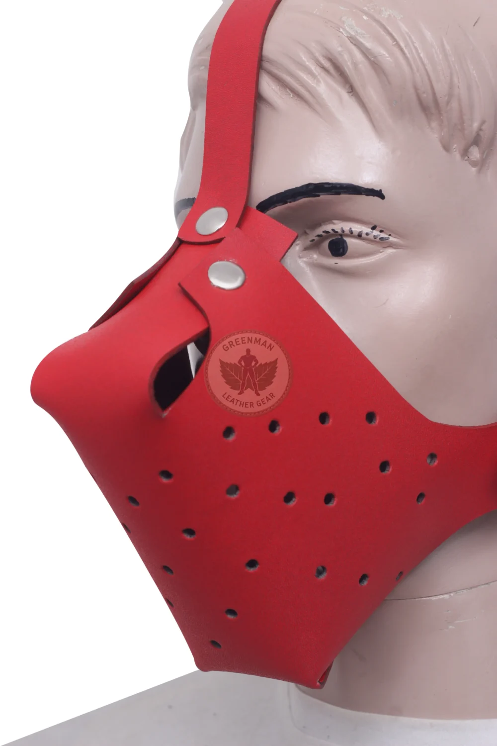 Leather Restraint Muzzle, Leather Muzzle Gag, Leather BDSM Gag