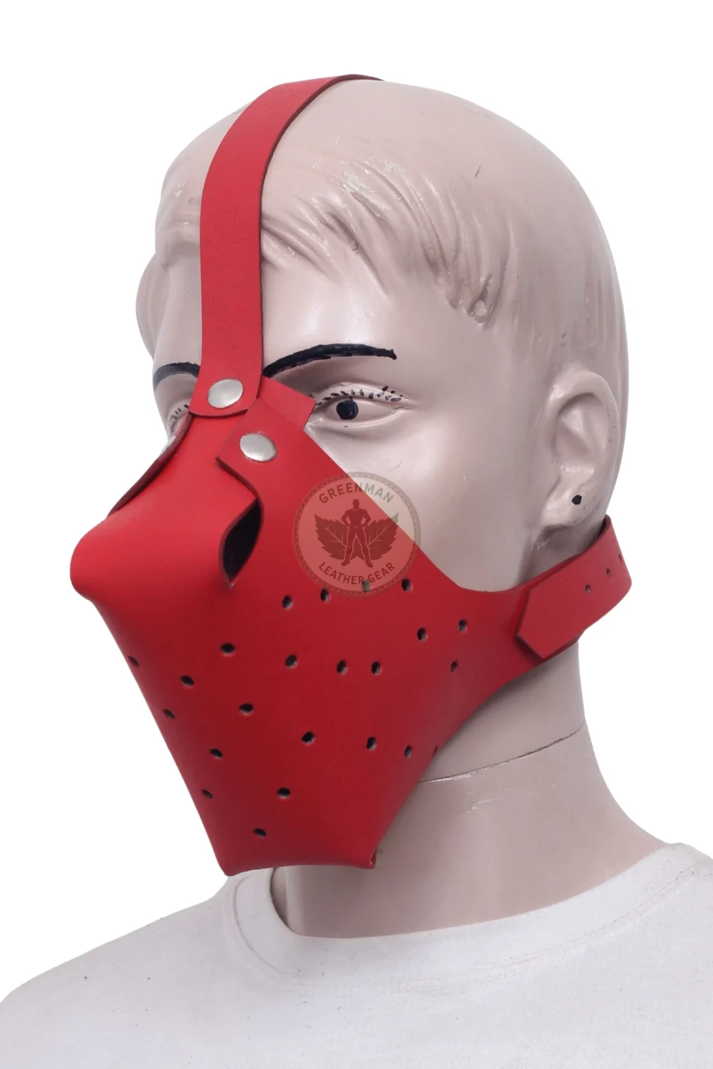 Leather Restraint Muzzle, Leather Muzzle Gag, Leather BDSM Gag