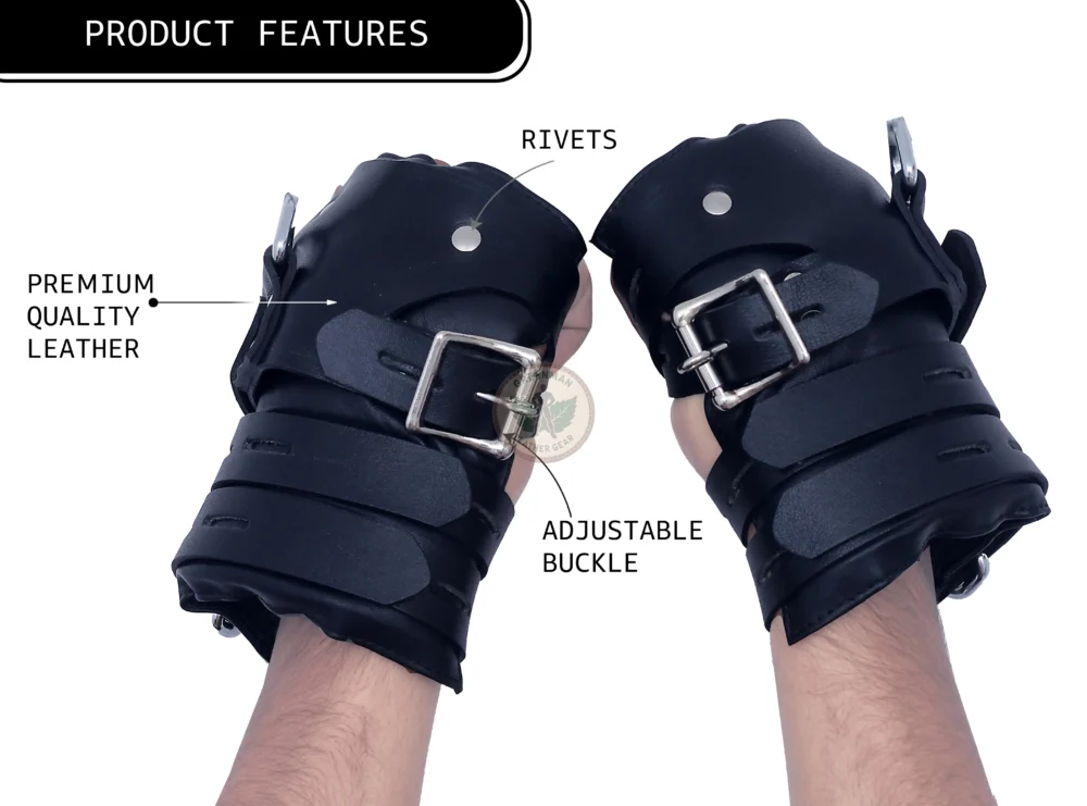 Leather Suspension Wrist Cuffs, kinky leather cuffs, leather handcuffs, leather BDSM cuffs, Leather BDSM handcuffs