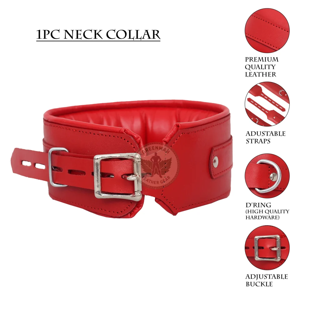 Genuine Leather Handcuffs Set, Leather Handcuffs, Leather ankle cuffs, leather BDSM handcuffs, 7 pcs handcuffs set