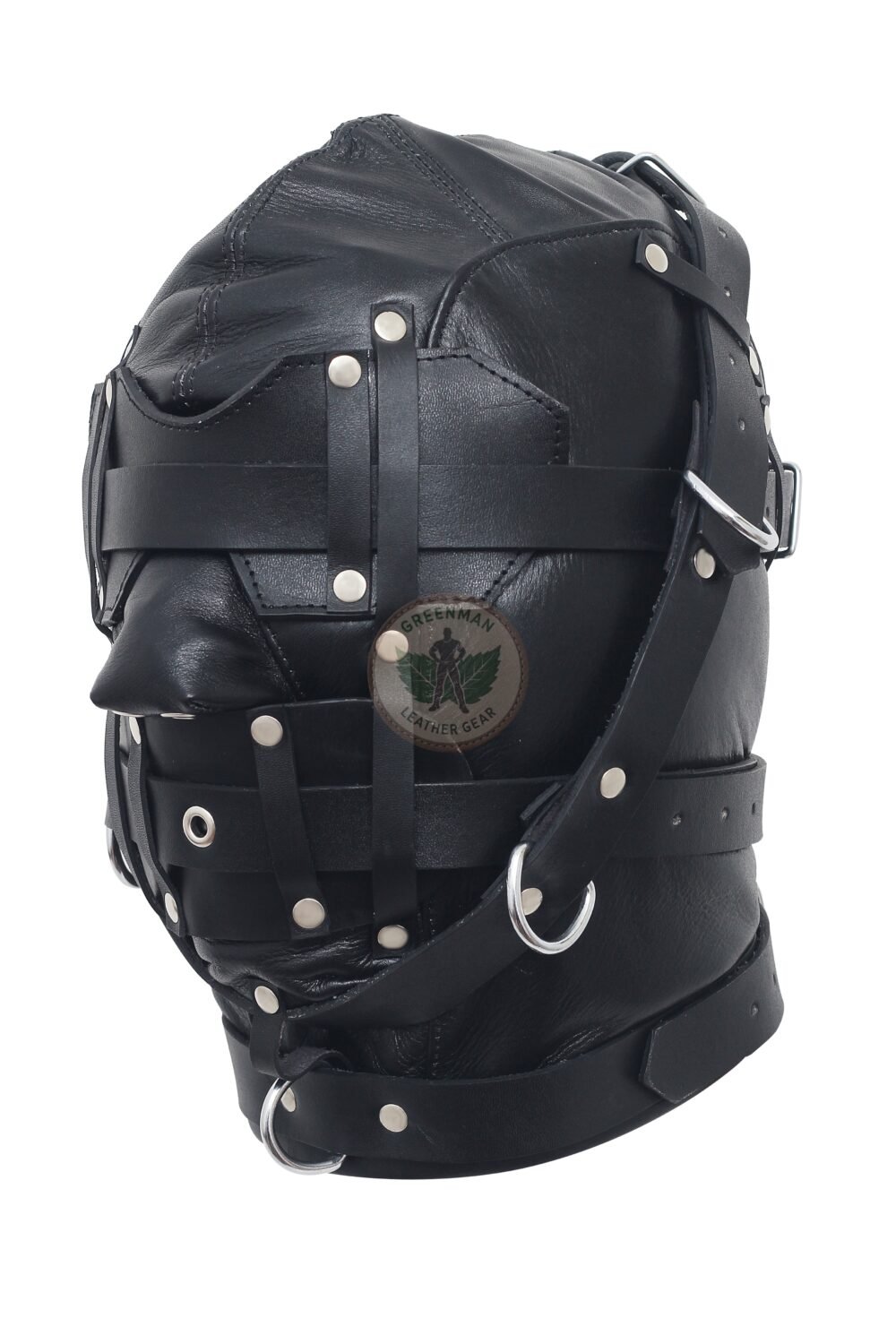 Leather Restraint Muzzle, Leather Muzzle Gag, Leather BDSM Gag